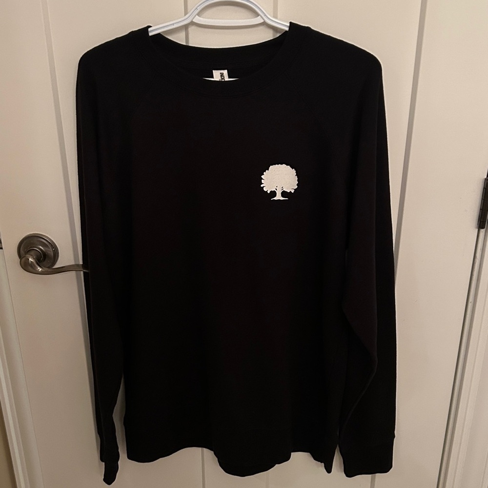 NWOT Lone Oak Brewing Co Black Long Sleeve Shirt with Tree Logo, size XL